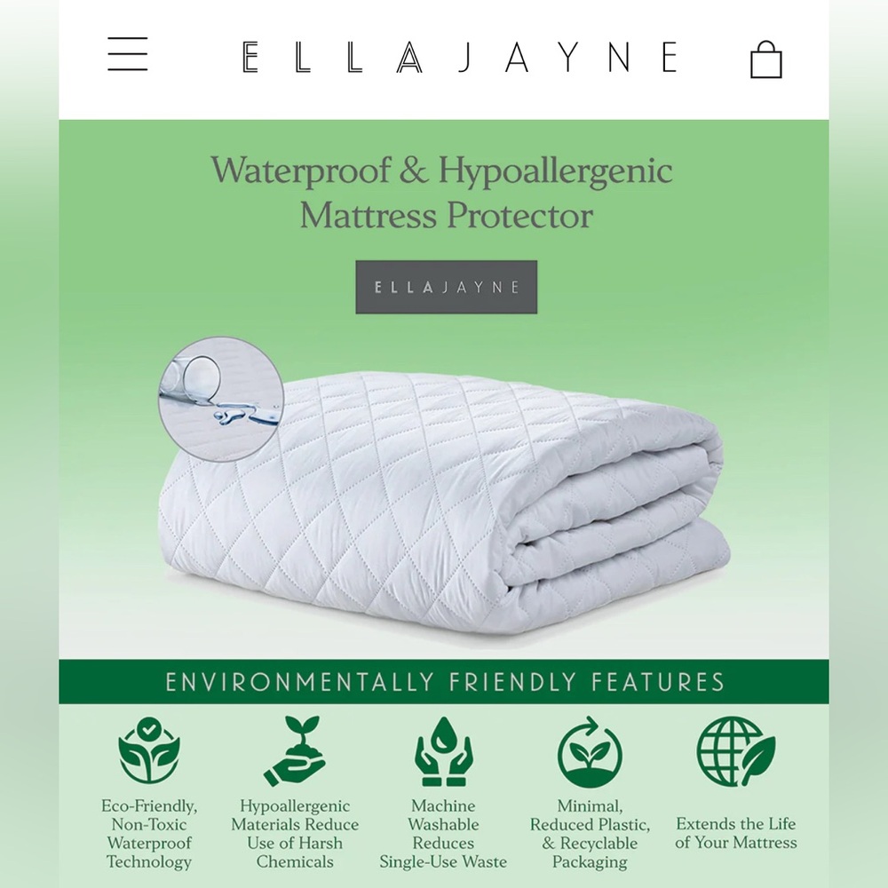ELLA JAYNE Waterproof & Hypoallergenic Mattress Protector - Twin XL #2